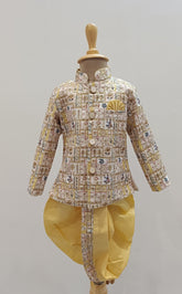 Premium Little Heritage Hero – Dhoti/Pant Combo